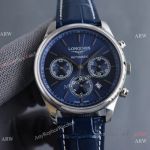 AAA Replica Longines Master Grand Complications Watch Blue Leather Strap 42mm